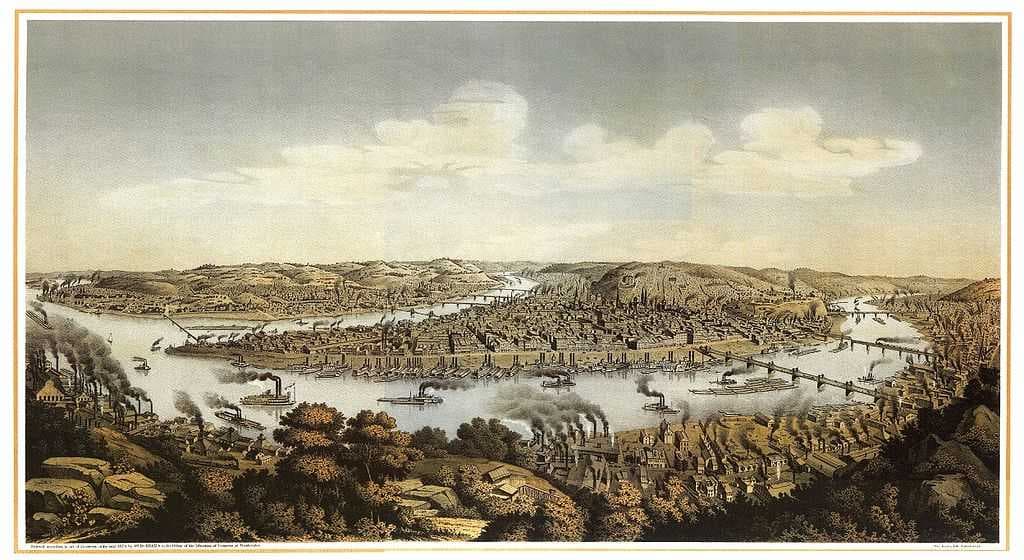 Pittsburgh in 1874 by Otto Krebs