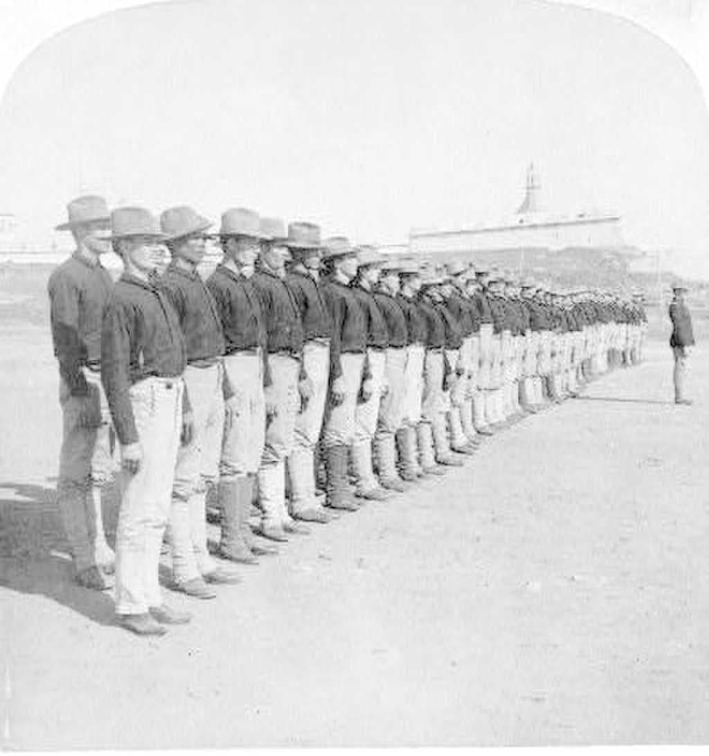 The first company of Puerto Ricans enlisted in the U.S. Army, 1899