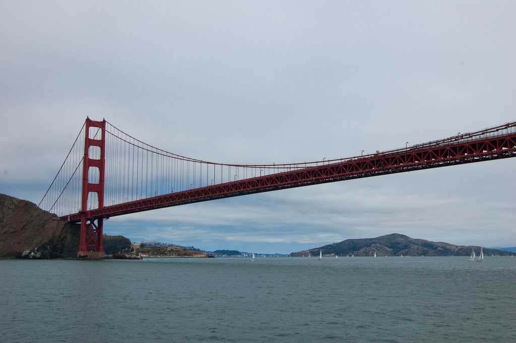 Golden Gate Bridge, as viewed from the cruise (Source)