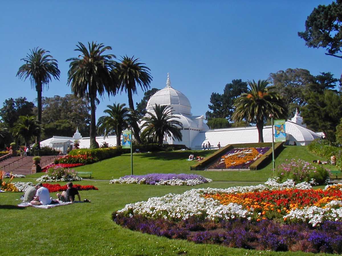 Picnic at the Conservatory of Flowers at Golden Gate Park, San Francisco