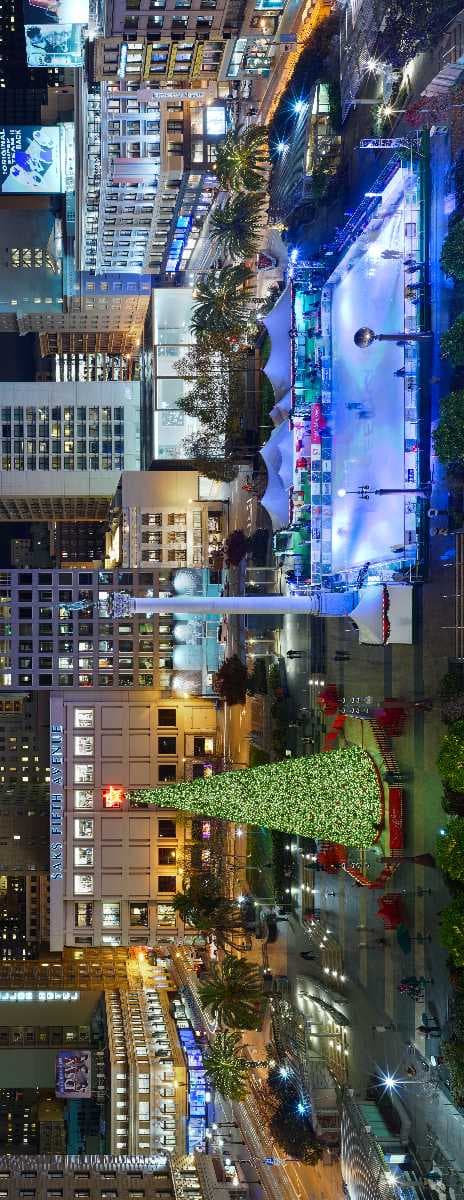 Outdoor skating rinks at Union Square, San Francisco