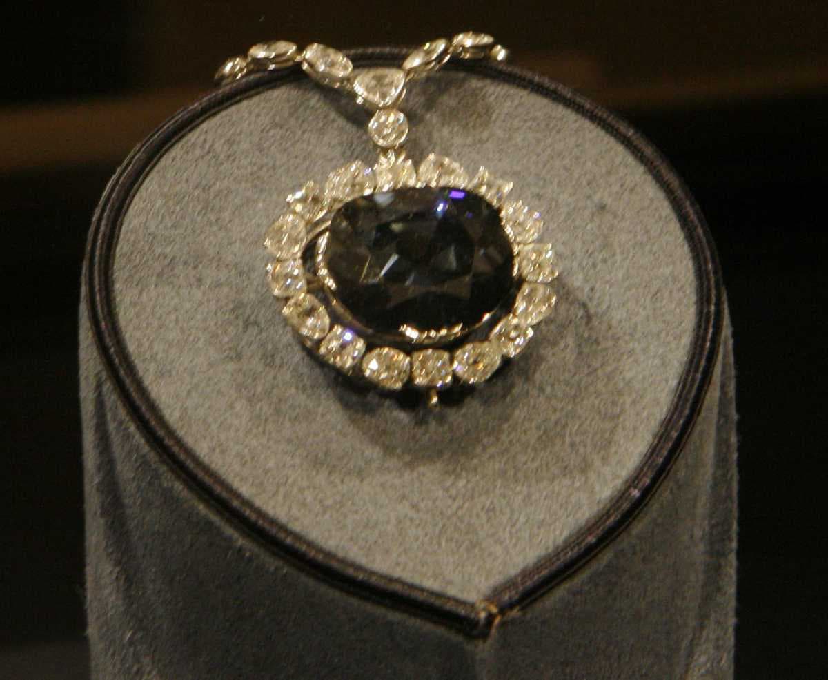 Hope diamond necklace