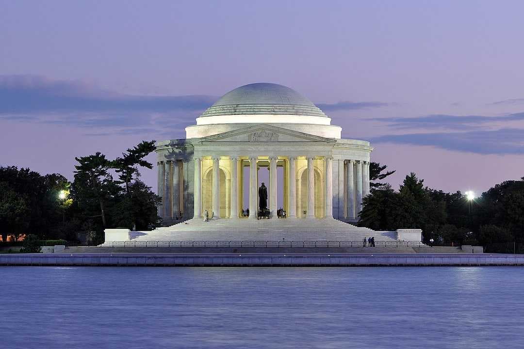 Monuments of Washington DC at night