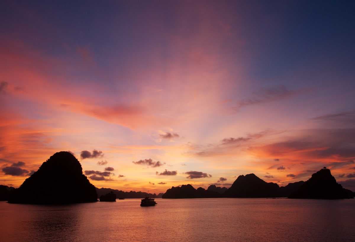 Sunset at Bai Tu Long Bay