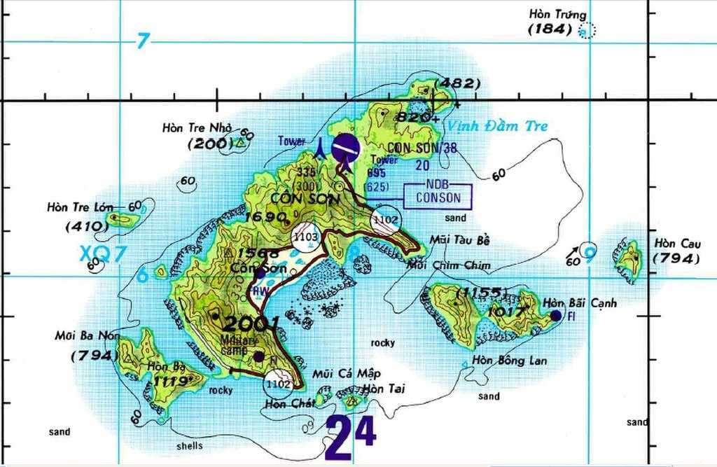 Con Dao map