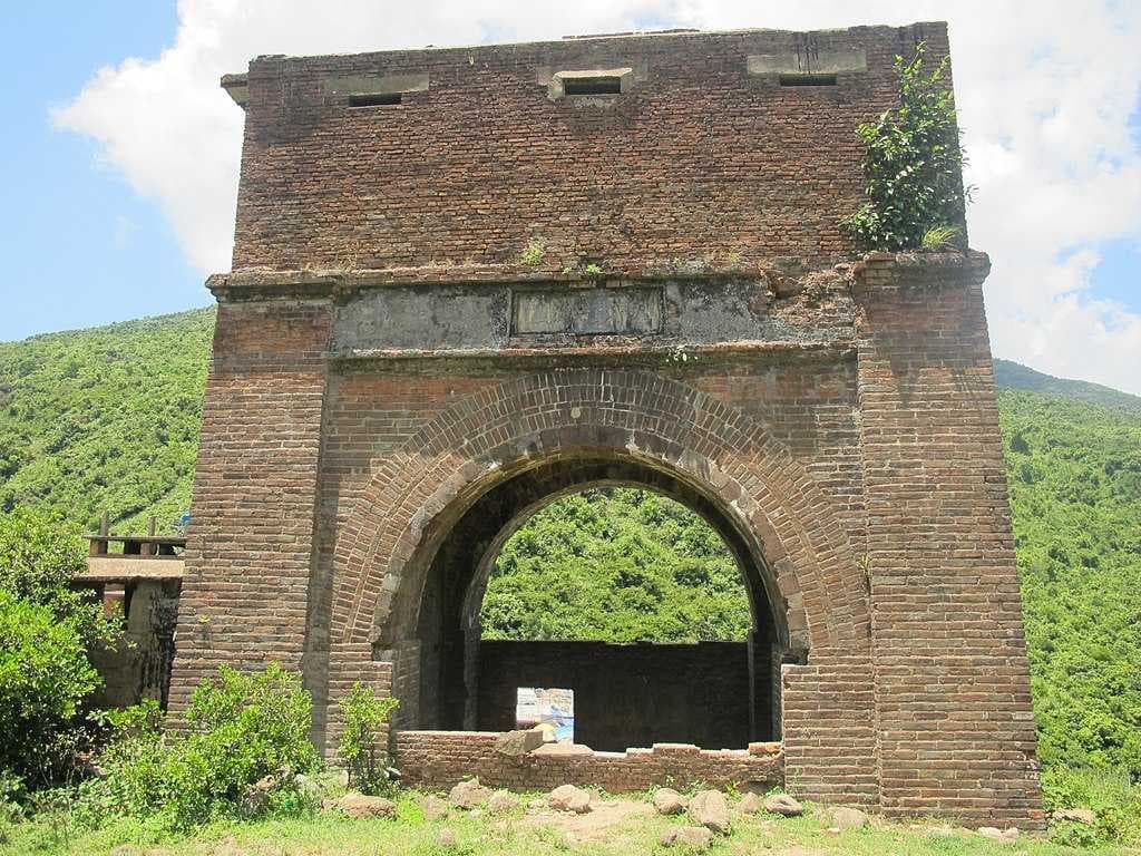 A doorway at Hai Van Pass