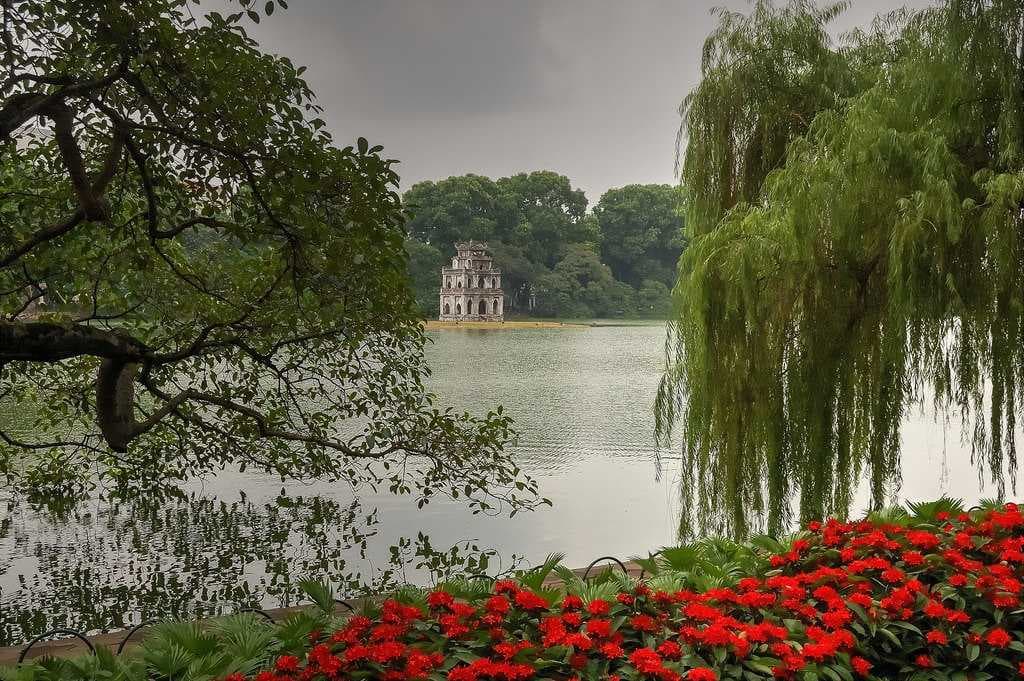 Thap Rua at Hoan Kiem Lake, Hanoi, Vietnam